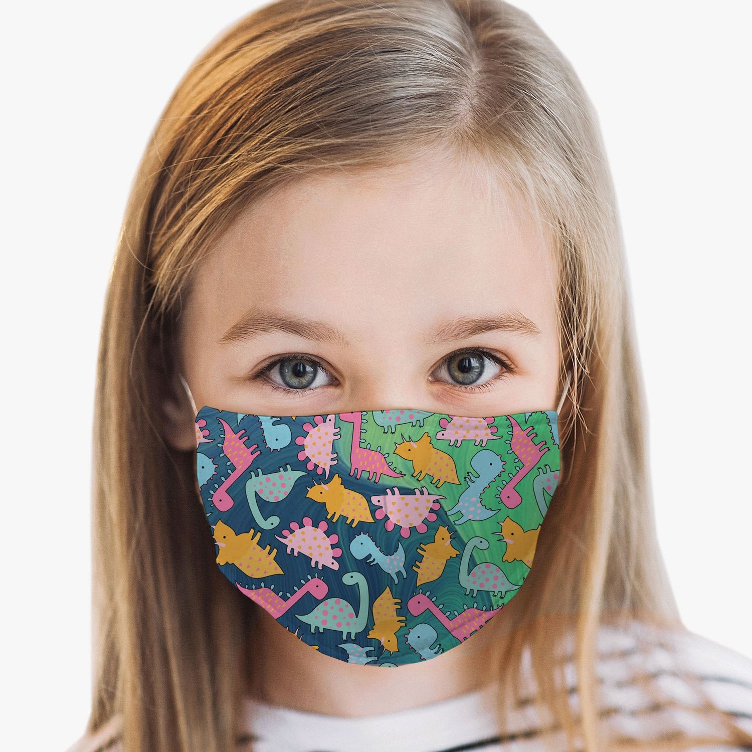 YOUTH DINOSAURS FACE COVER