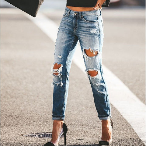 LADIES HIGH-WAIST JEANS