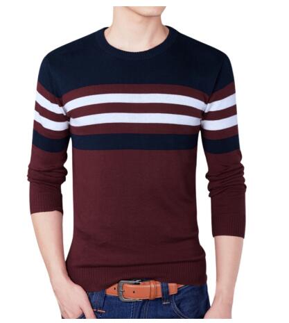 STRIPED COTTON SWEATER