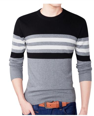 STRIPED COTTON SWEATER